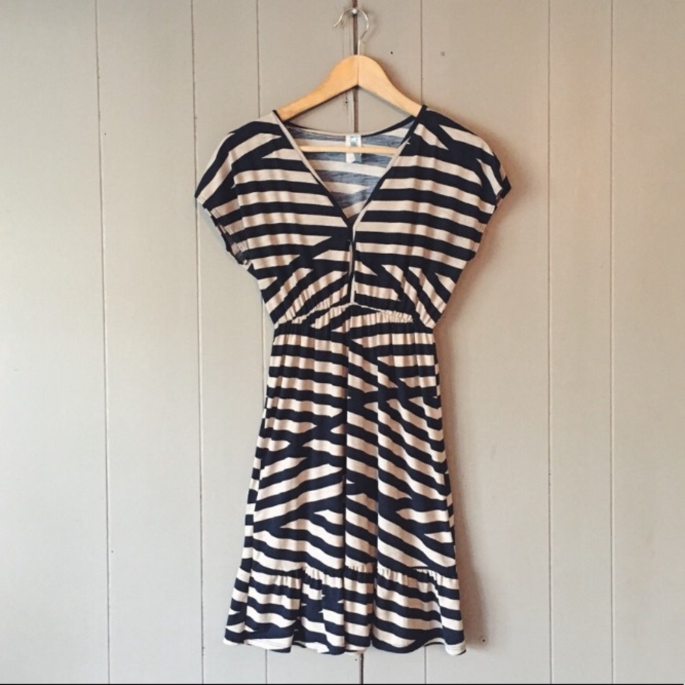 "Moonlight" Diagonal Striped Dress